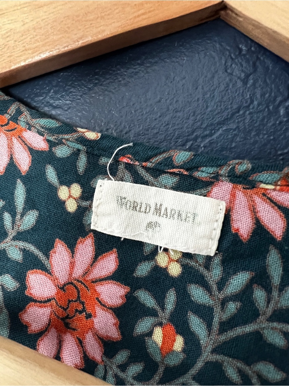 World Market Patterned Maxi Kaftan Dress Floral - Picture 2 of 9